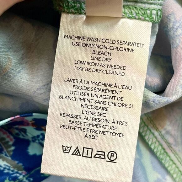 NWT Free People Paisley Animal Print Long Sleeve Button Down Large - Picture 13 of 14